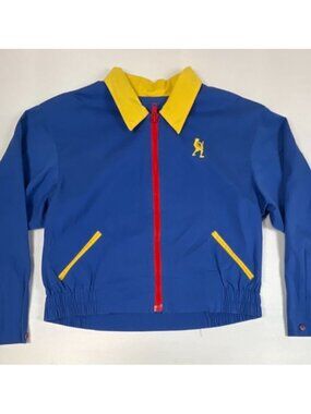Vintage Suburbans Country Women 8 Full Zip Jacket Blue Yellow Made in USA Retro